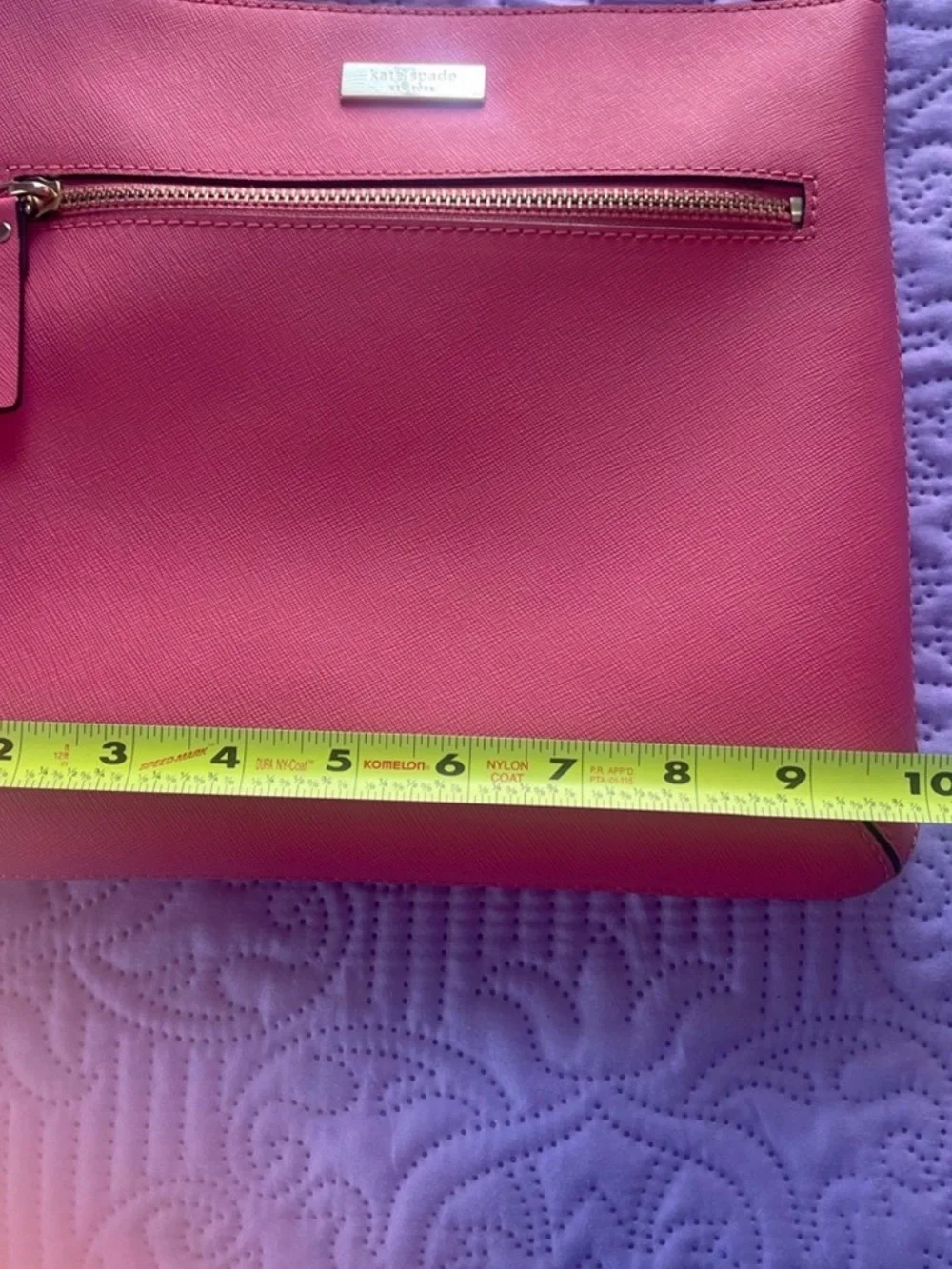 kate spade Hot Pink Saffiano Crossbody with Gold Hardware